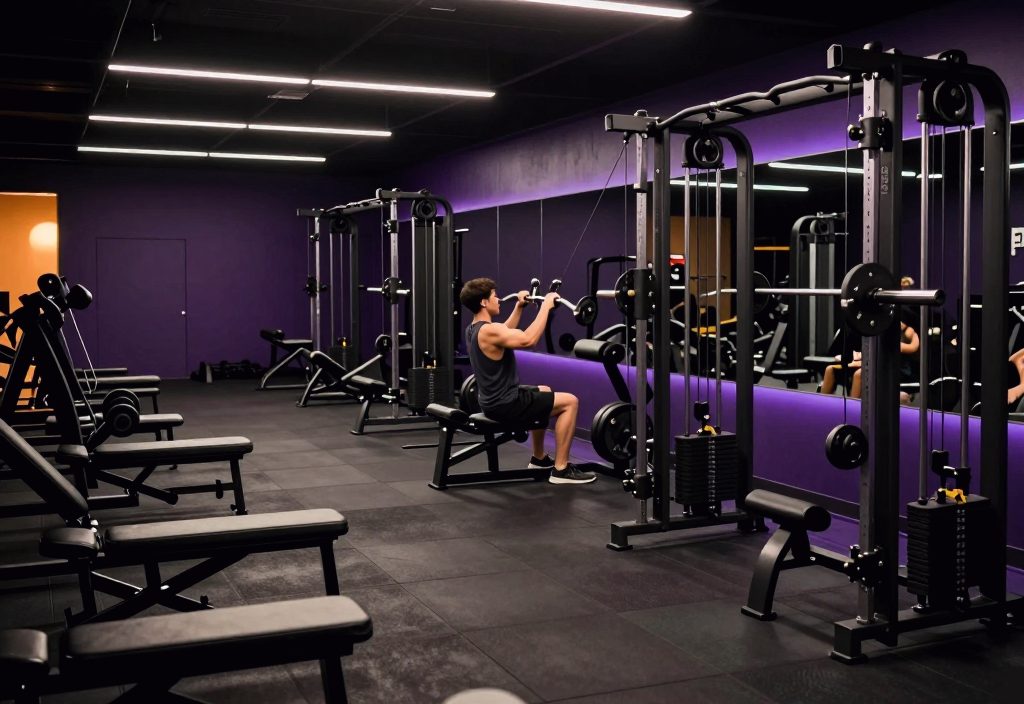 A gym floor at night